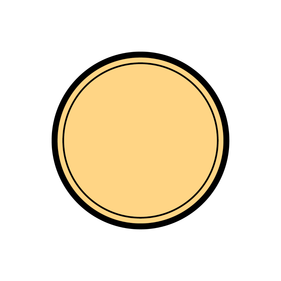The currency in ancient Greece and also in AEGEAPOLIS is called a 'drachma' for one coin or 'drachmae' for multiple coins. White circle with black border and smaller black ring inside