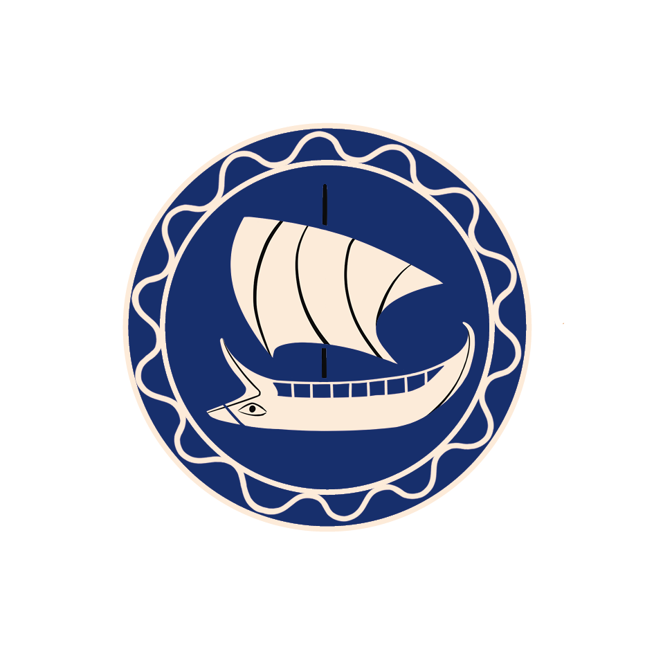 Use fleet tokens to move your armies accross the Aegean Sea. Sailing ship on a round, blue background